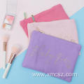 Fashion small gold screen print tote makeup cosmetic-bag